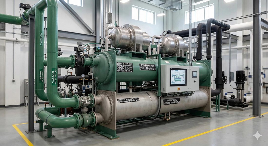 Chiller 2 leak test and top-up